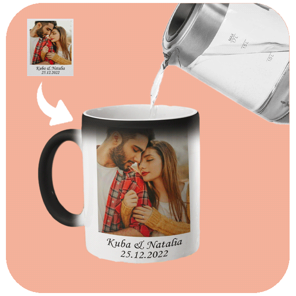 Magiczny Kubek z Twoim Zdjęciem - Zdjęcie z Datą