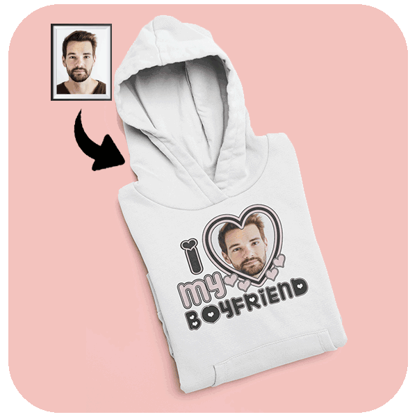 Bluza I Love My Boyfriend ze zdjęciem