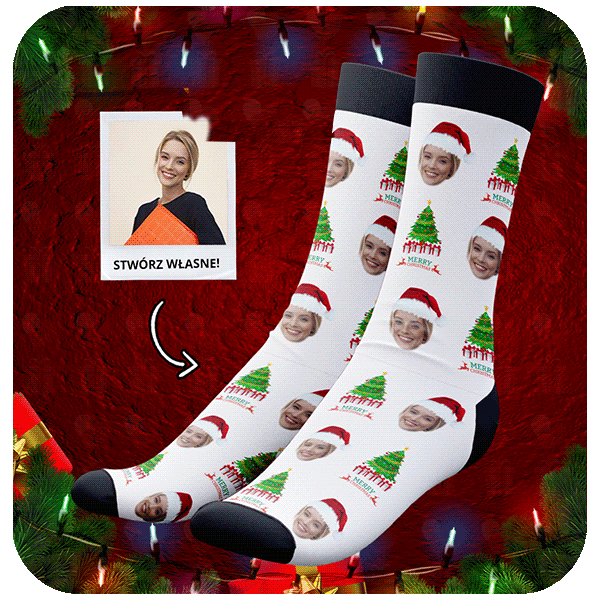 Skarpetki ze zdjęciem Choinka