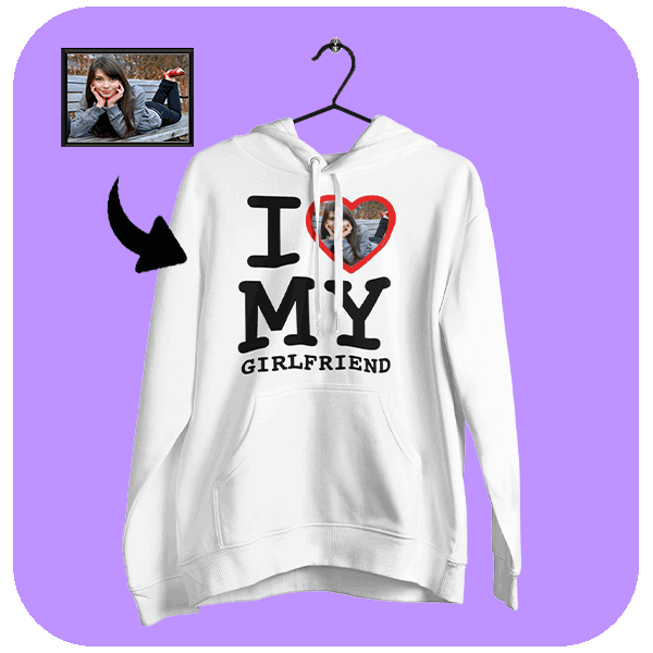 Bluza I Love My Girlfriend w Serce - obrazek 2