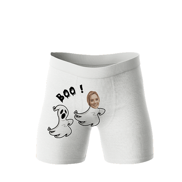 Bokserki z Twarzą na Halloween BOO - obrazek 2