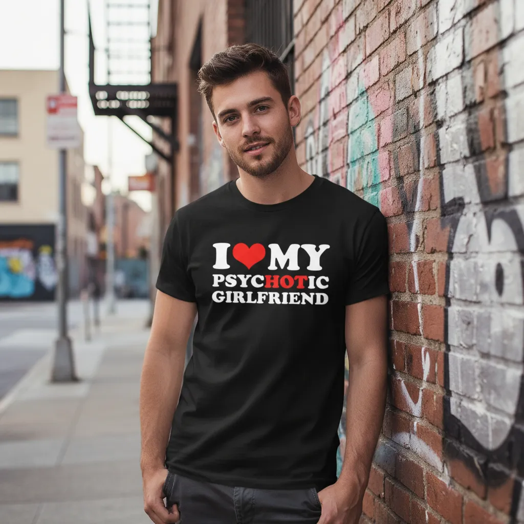Koszulka I Love My Psychotic Girlfriend - obrazek 2
