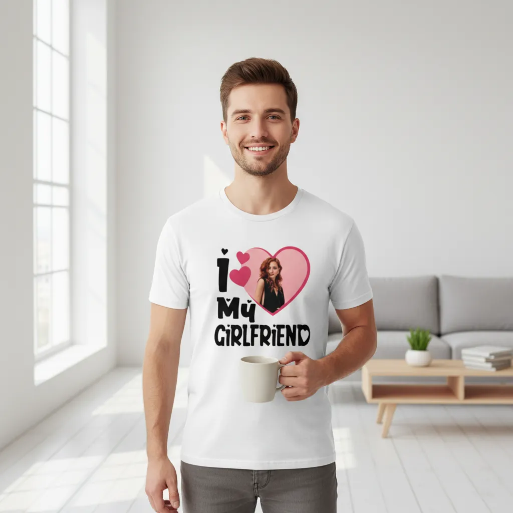 Koszulka I Love My GF ze zdjęciem - obrazek 4