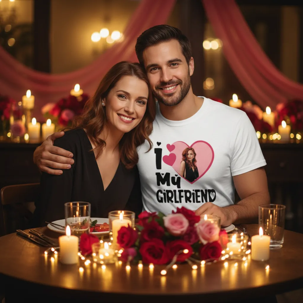 Koszulka I Love My GF ze zdjęciem - obrazek 3