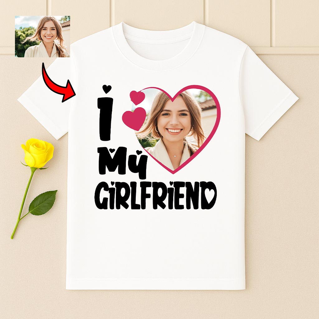 Koszulka I Love My GF ze zdjęciem