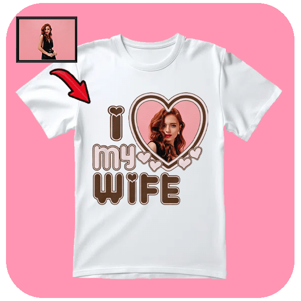 Koszulka I Love My Wife ze zdjęciem