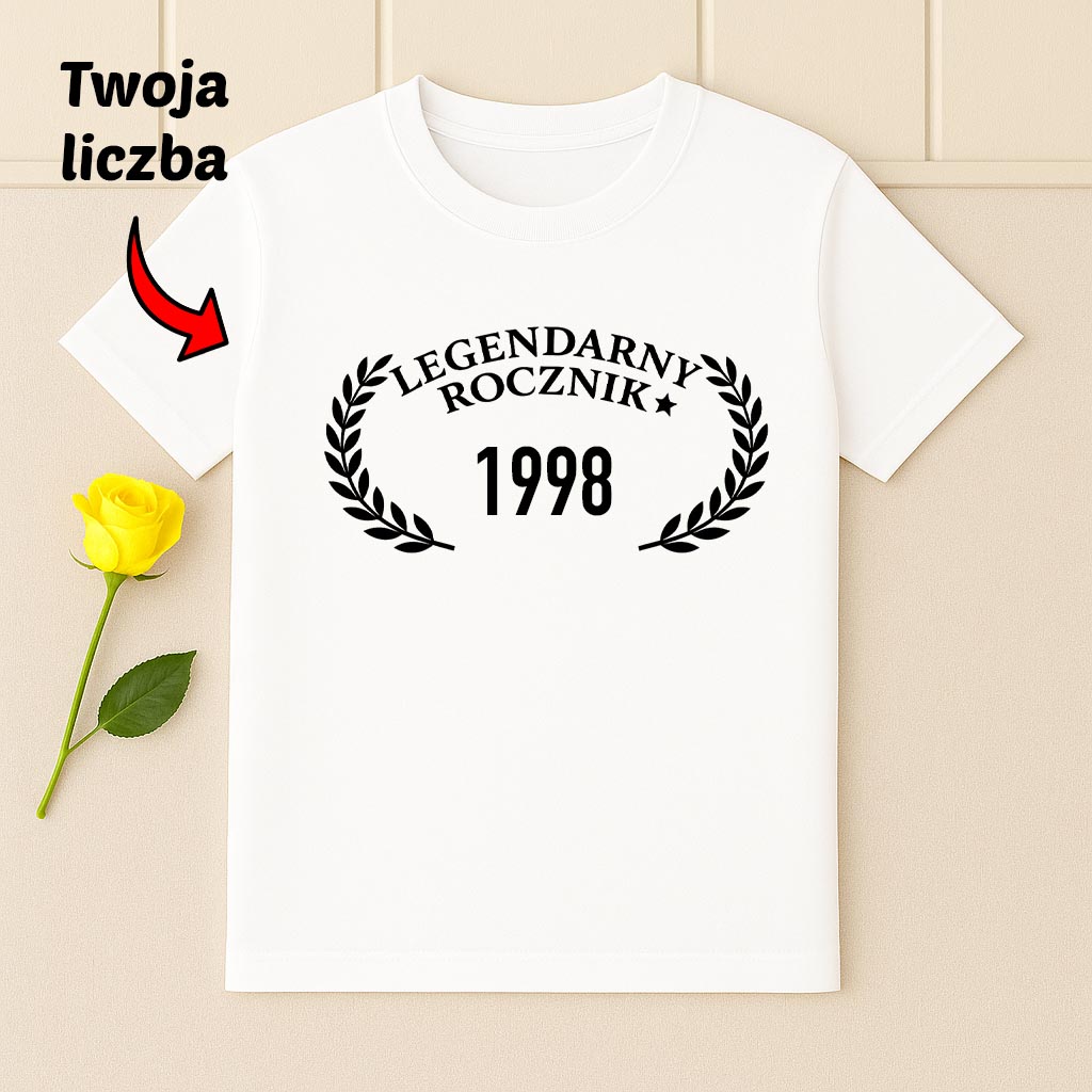 Koszulka Legendarny Rocznik Twoja liczba