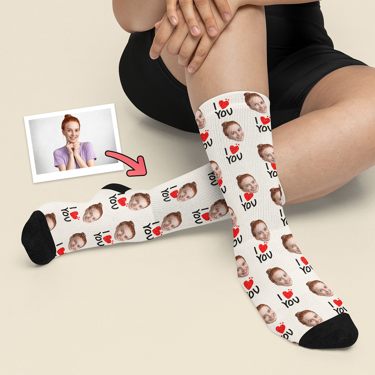 Skarpetki z Twarzą I Love You