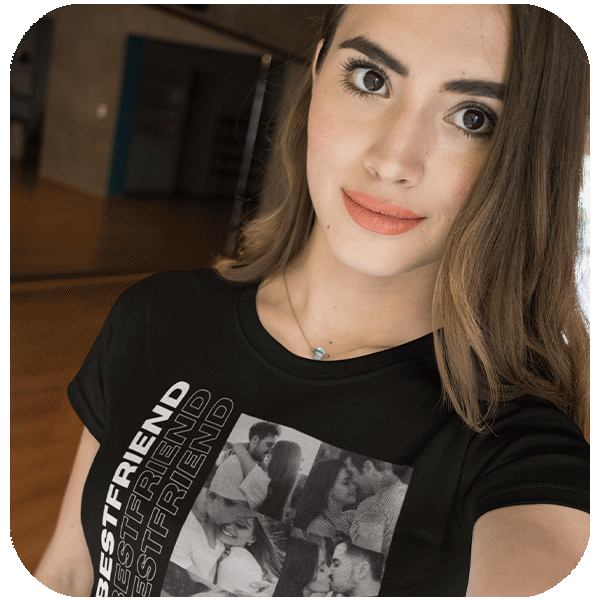 Koszulka Best Friend z własnym nadrukiem | Personalizowana koszulka dla przyjaciółki ze zdjęciem