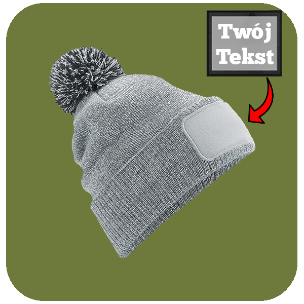 Czapka Zimowa z pomponem z Własnym Nadrukiem - Twój Napis - obrazek 5