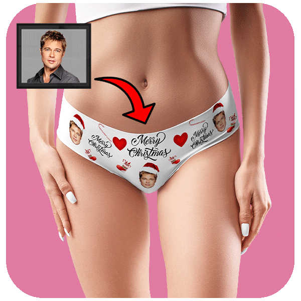 Majtki z Twarzą Merry Christmas
