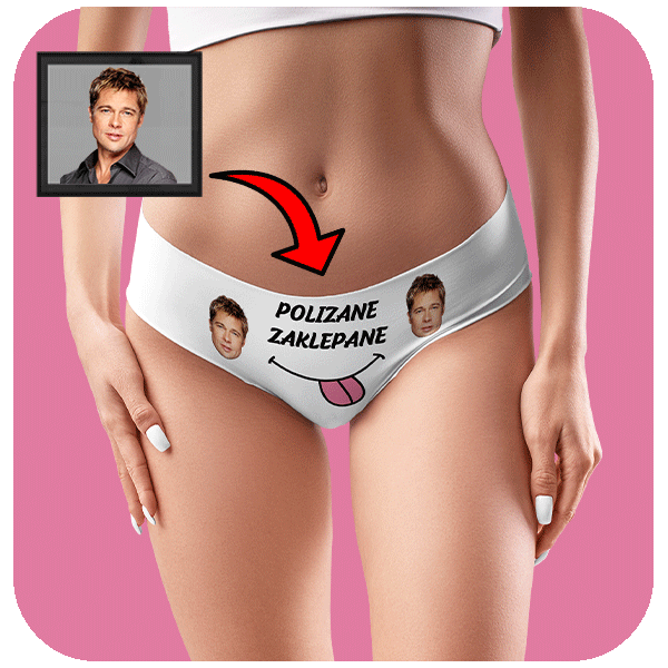 Majtki z Twarzą Polizane Zaklepane