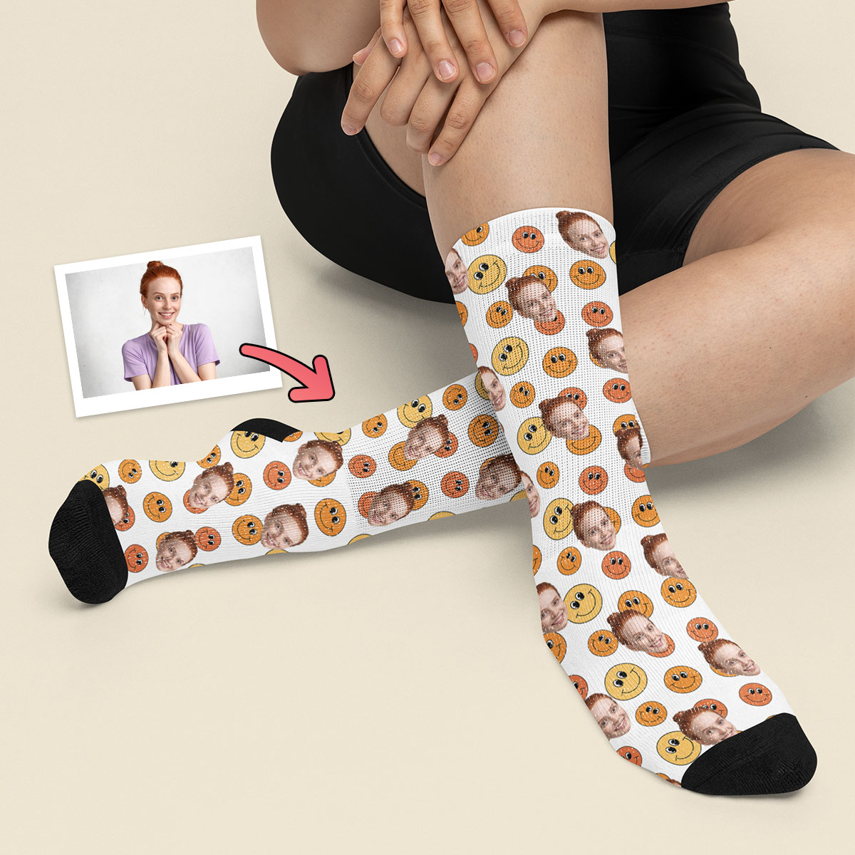 Kolorowe Skarpetki Radosne Emotki