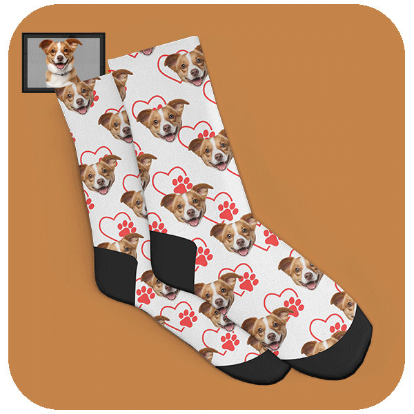 Skarpetki z Twoim Pupilem - Serce i Łapki