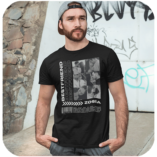 Koszulka Best Friend z własnym nadrukiem | Personalizowana koszulka dla przyjaciółki ze zdjęciem