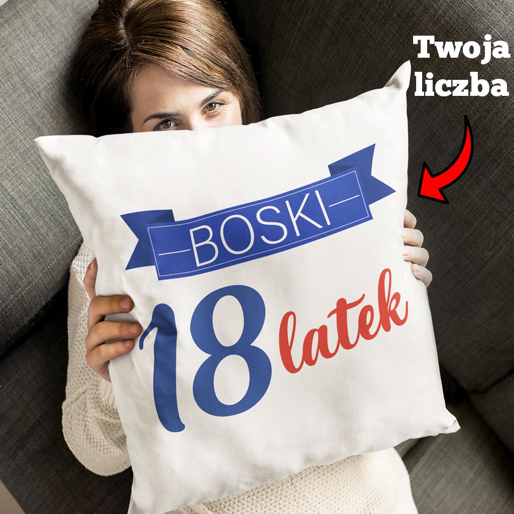 Poduszka na urodziny z liczbą - Boski Latek - obrazek 2