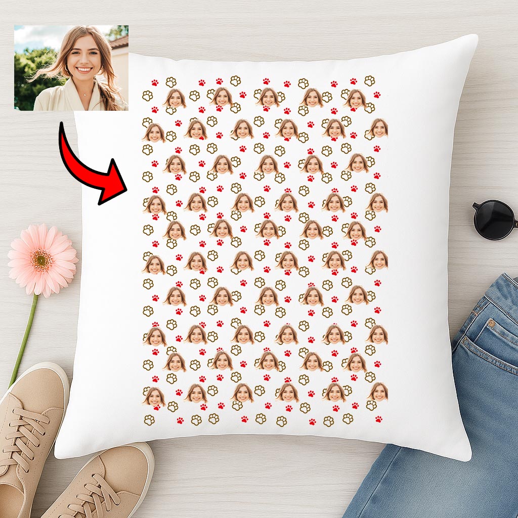 Poduszka z nadrukiem Łapki