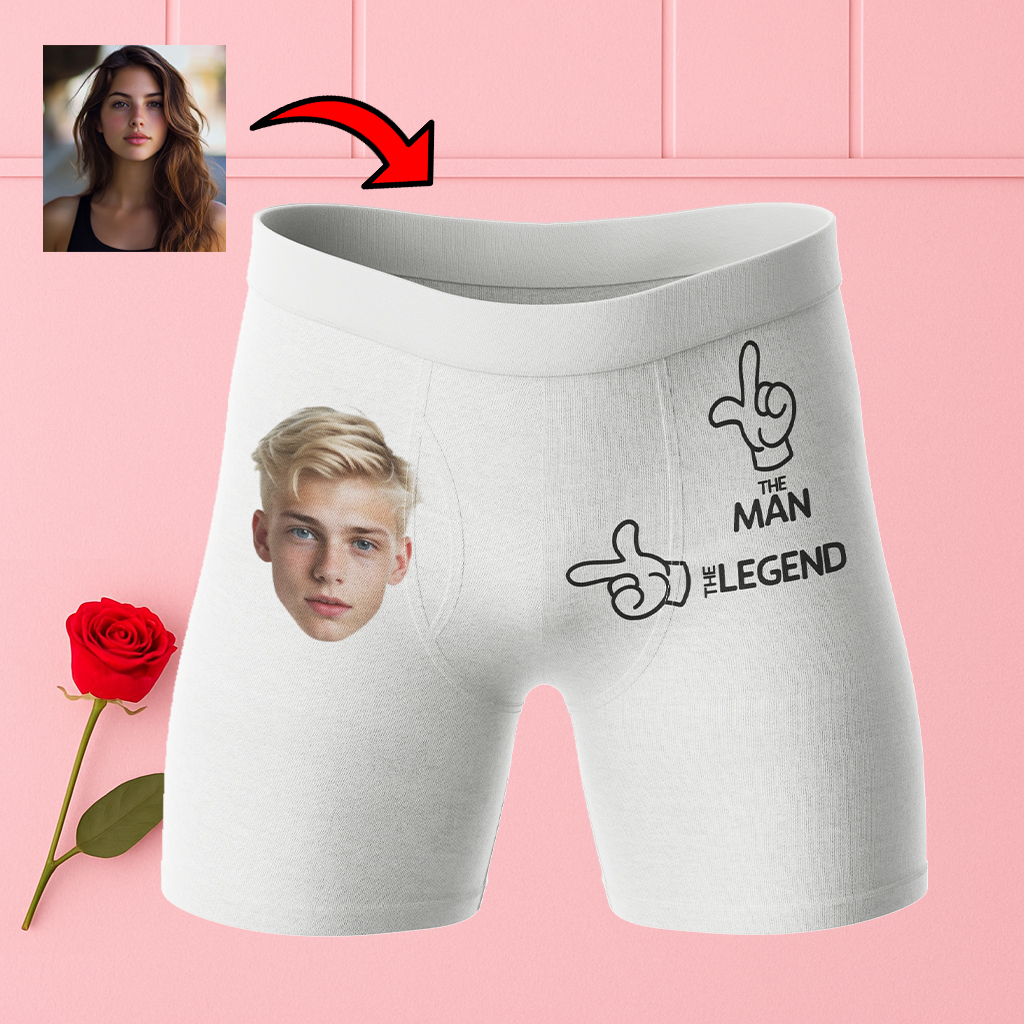 Bokserki z Twarzą The Man The Legend