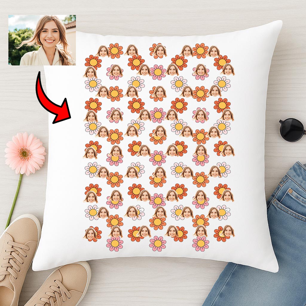 Poduszka ze zdjęciem Kwiatki