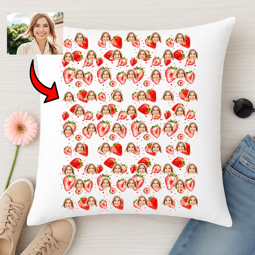 Poduszka z nadrukiem Truskawki