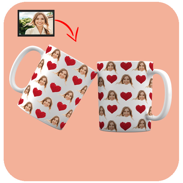 Kubek z Twoim zdjęciem - Serca