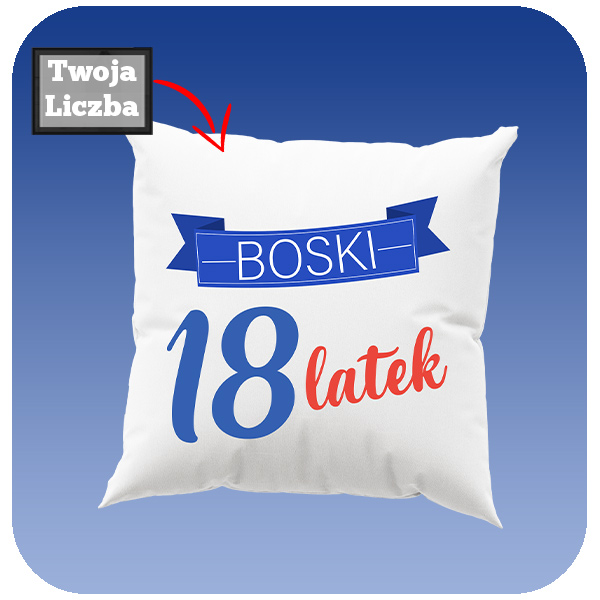Poduszka z liczbą - Boski Latek
