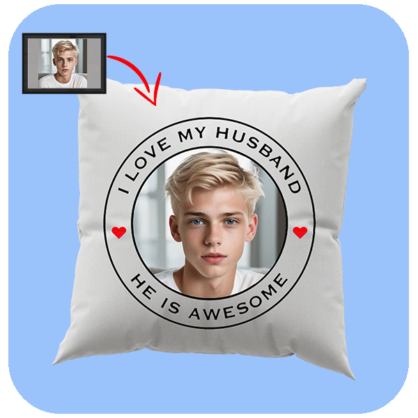 Poduszka z Twoim zdjęciem I Love My Husband