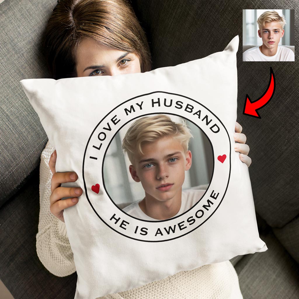 Poduszka z Twoim zdjęciem I Love My Husband