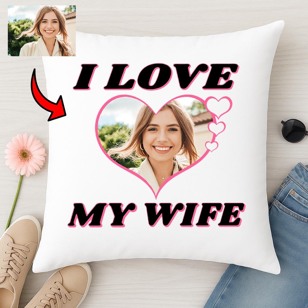 Poduszka ze zdjęciem Love My Wife
