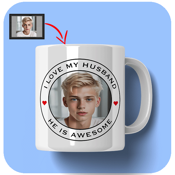 Kubek z Twoim Zdjęciem I Love My Husband