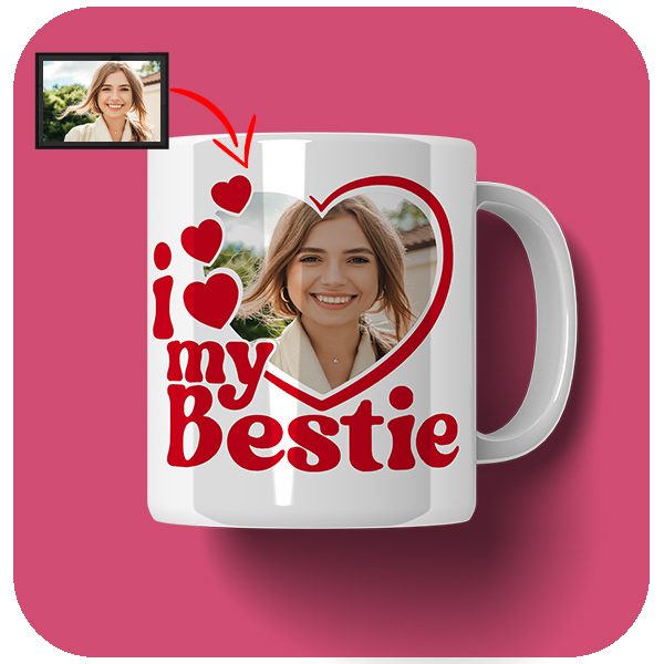 Kubek ze zdjęciem I Love My Bestie