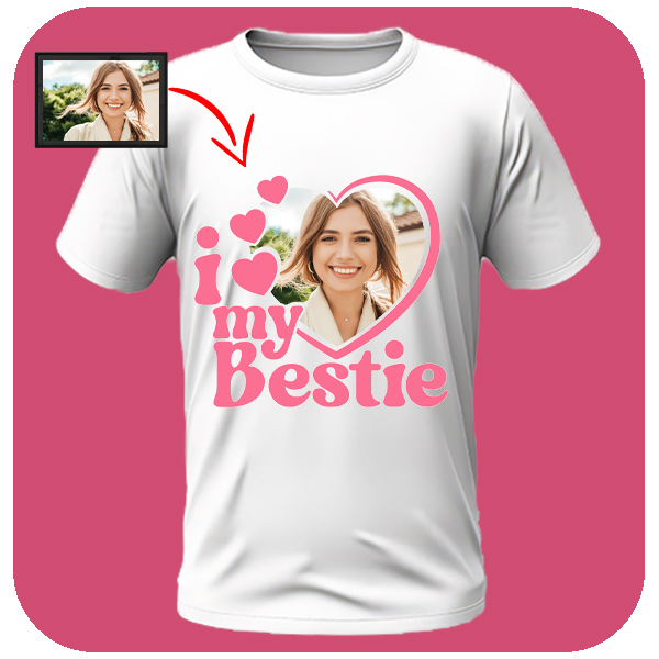 Personalizowana Koszulka I Love My Bestfriend