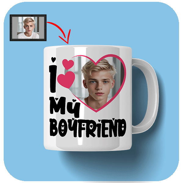 Kubek z nadrukiem I Love My Boyfriend