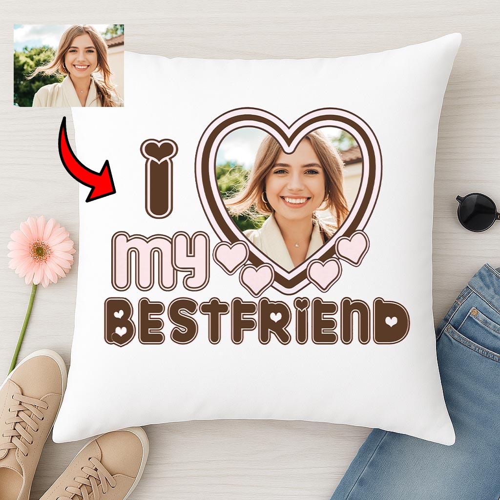 Poduszka ze zdjęciem I Love my Best friend