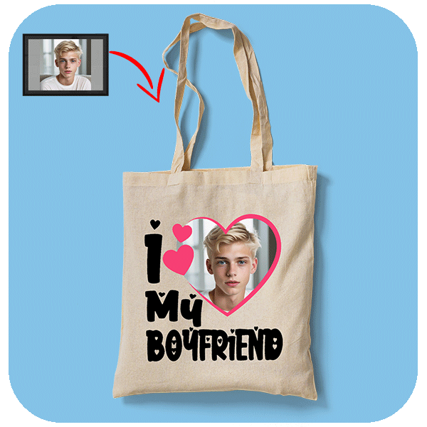 Torba z nadrukiem I Love My Boyfriend
