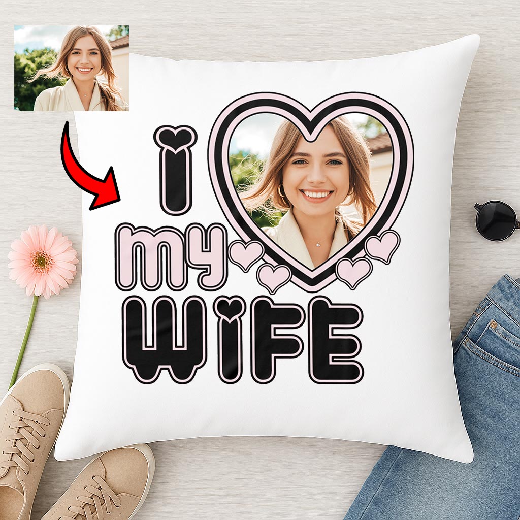 Poduszka ze Zdjęciem I Love My Wife