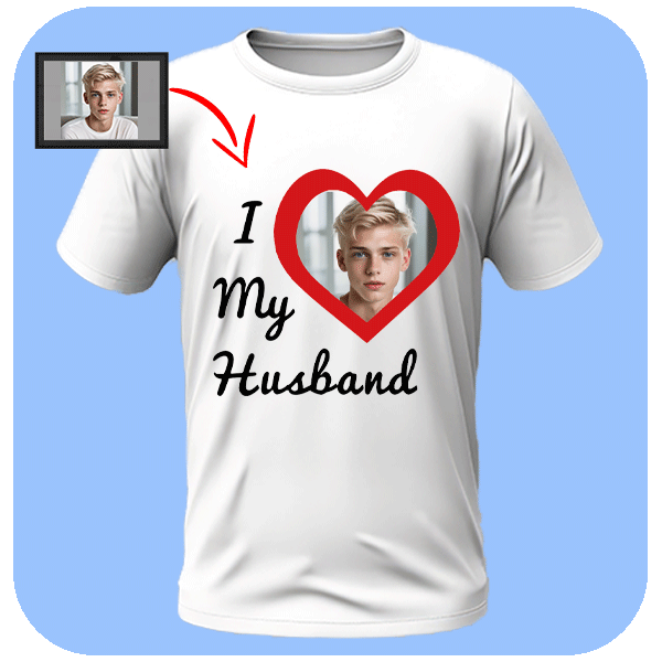 Koszulka ze Zdjęciem Love My Husband