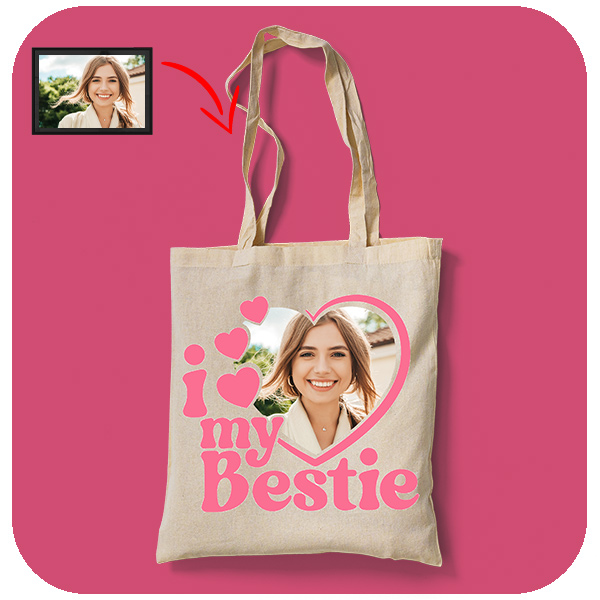 Torba z nadrukiem I Love my Bestie