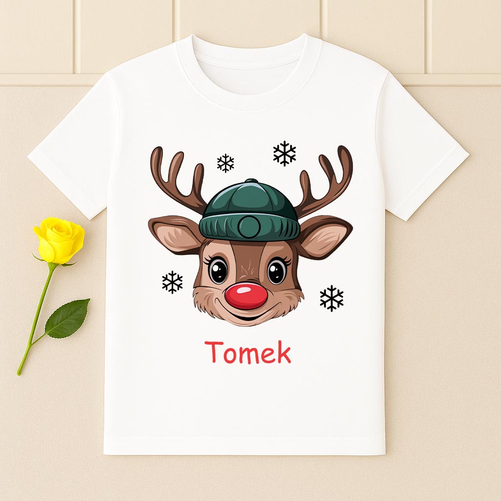 Koszulka świąteczna dla chlopaka z reniferem