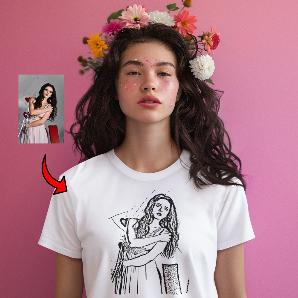 Koszulka Personalizowana – Rysunek ze Zdjęcia